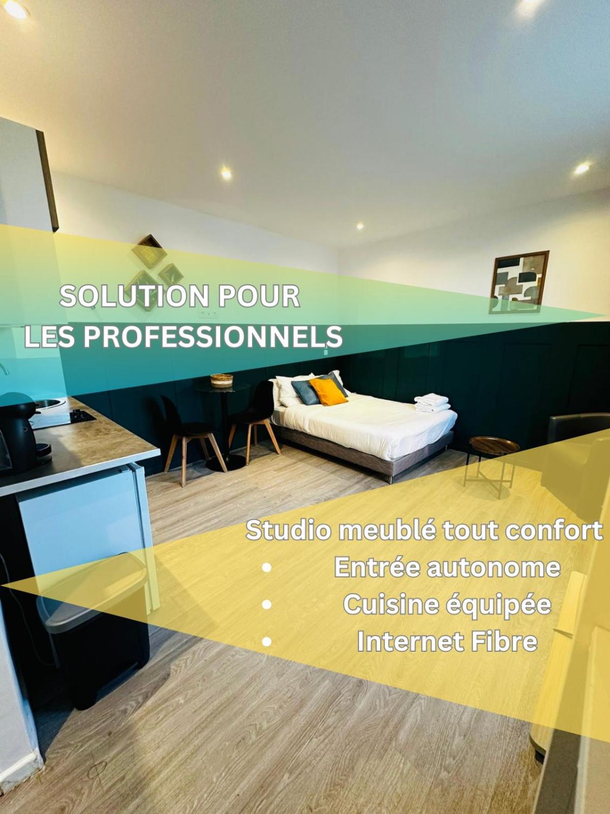 Btobed - Location Professionnelle - 2 Studios Confort - Proche Parc Des Expos Et Stade De France Le Bourget Exterior photo